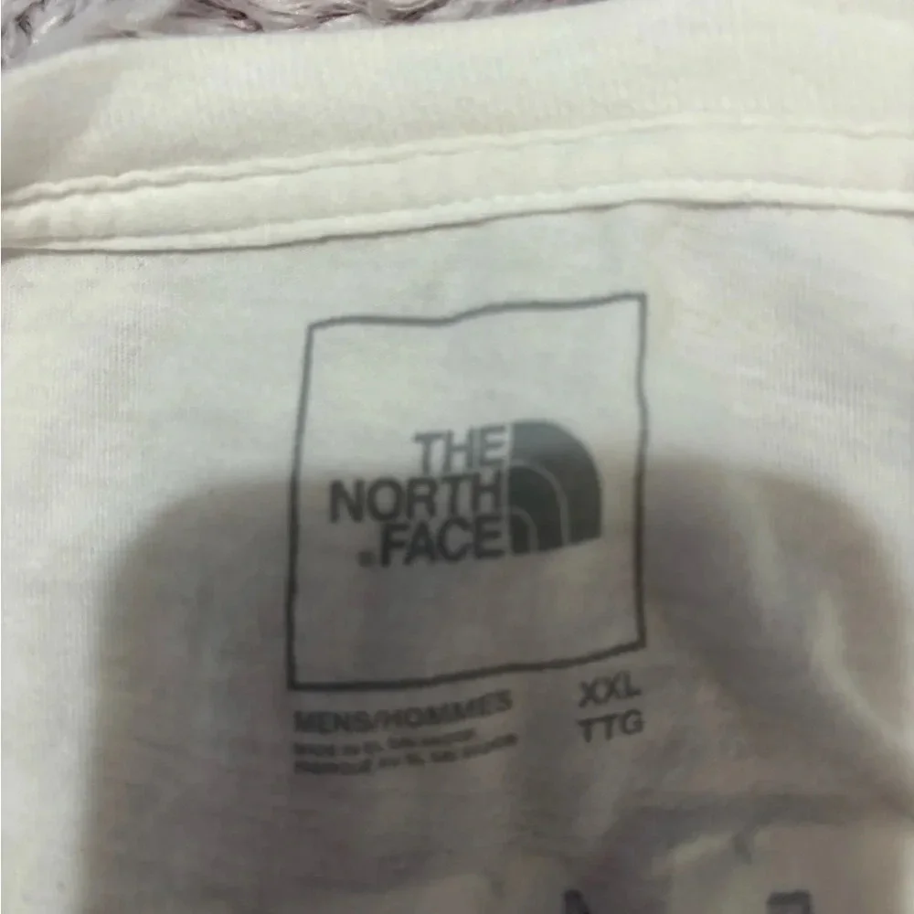 THE NORTH FACE Distorted Half Dome Long Sleeve Shirt sz XXL Large White Purple